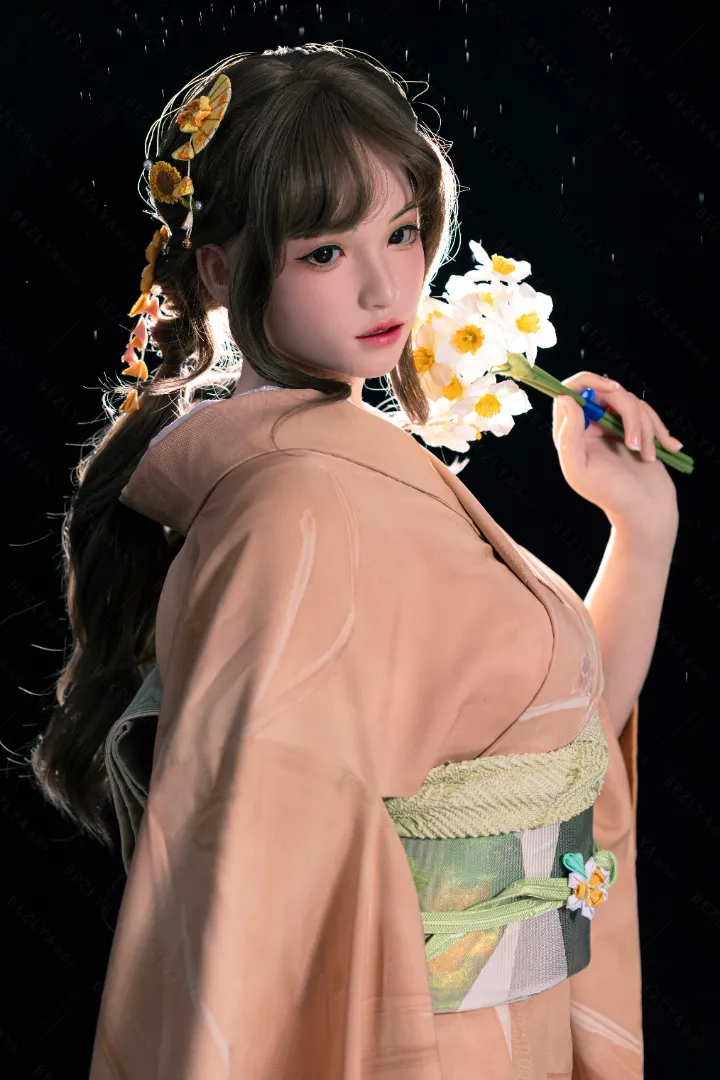 162cm (5ft4) E-Cup Lightweight Silicone Sex Doll, Movable Jaw Head Hellianthus
